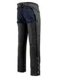 Black Riding Assless Chaps Back