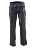 Black Riding Assless Chaps Front