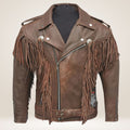 Men's American-Made Leather Fringe Jacket