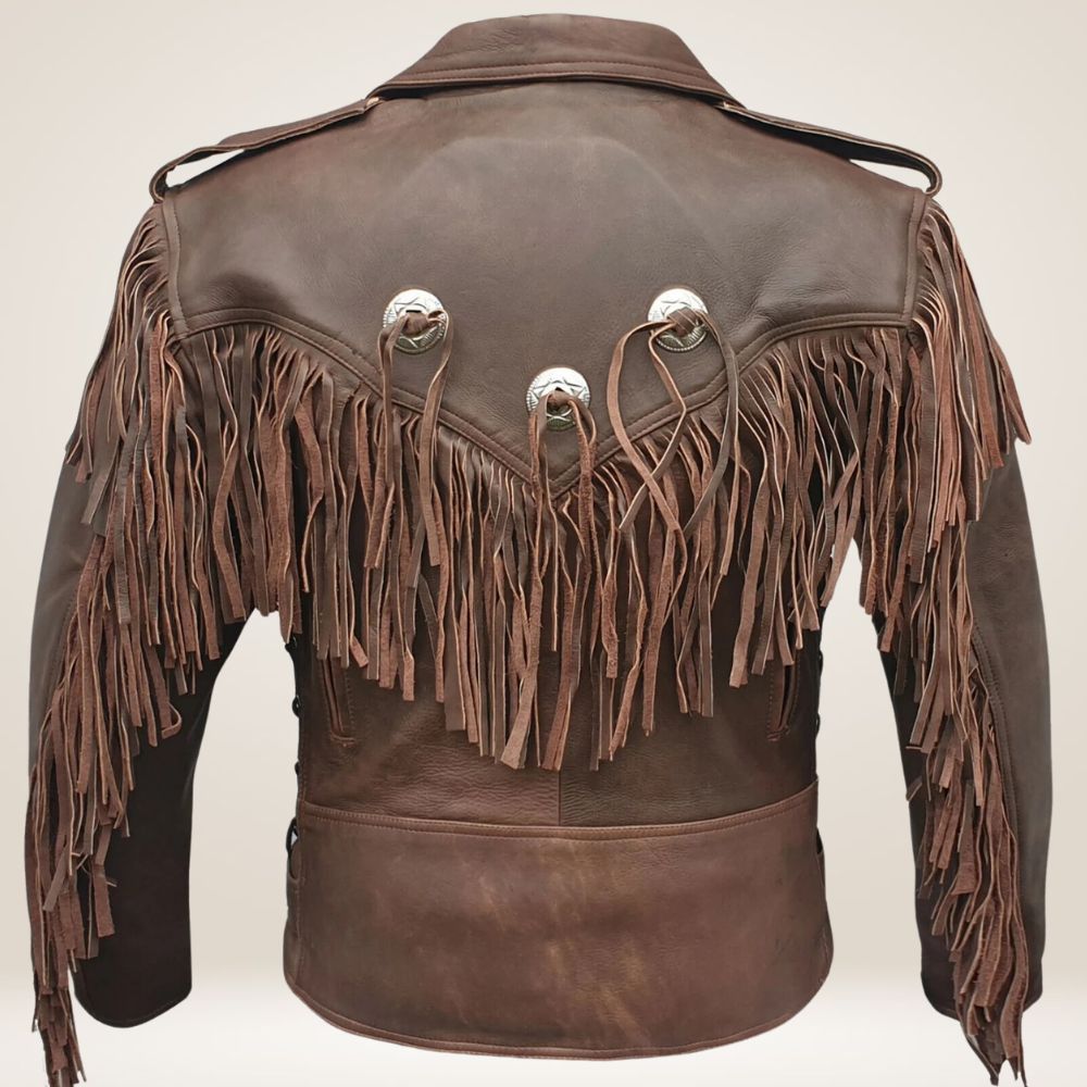 Men's American-Made Leather Fringe Jacket