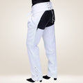 White Leather Motorcycle Chaps for Women Back