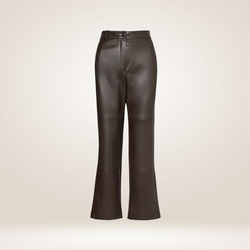 Women's Dark Brown Leather Pants