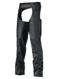 Mesh Lined Leather Chaps with Pocket Front
