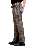 Rustic Brown Leather Buttless Chaps Side