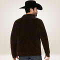 Men’s Brown Suede Trucker Jacket Back