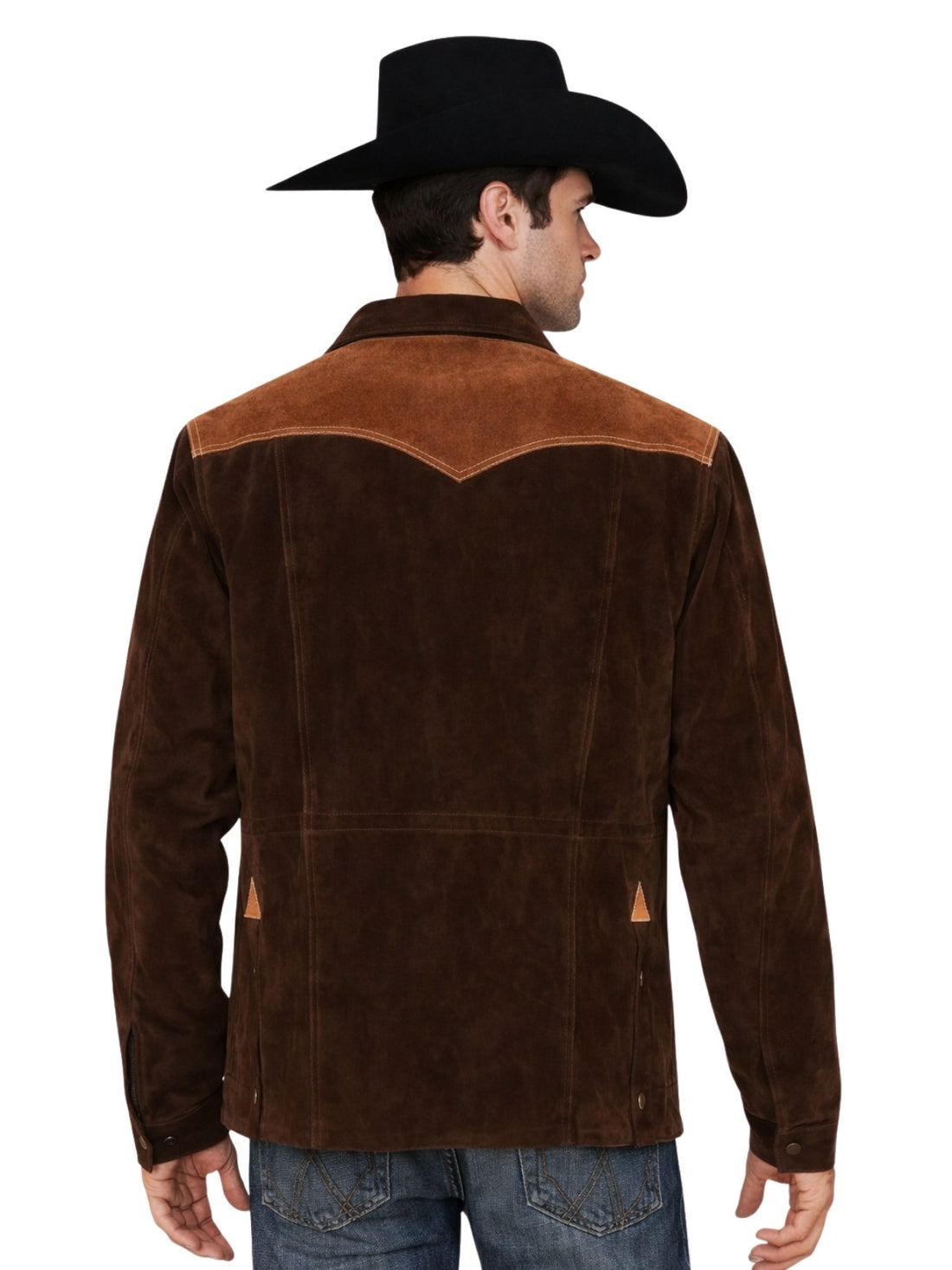 Two Tone Suede Trucker Jacket