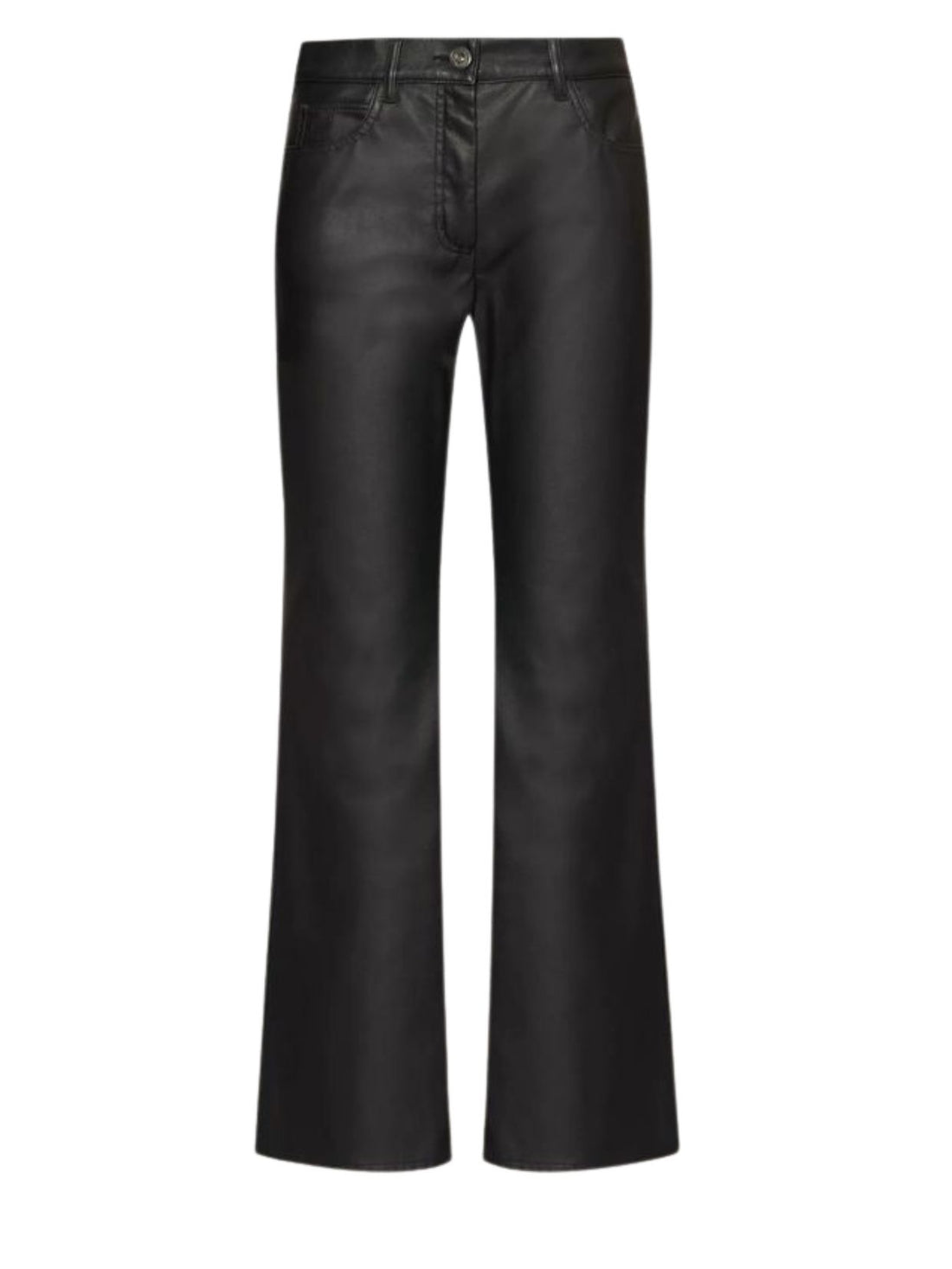 Black leather pants on a white background