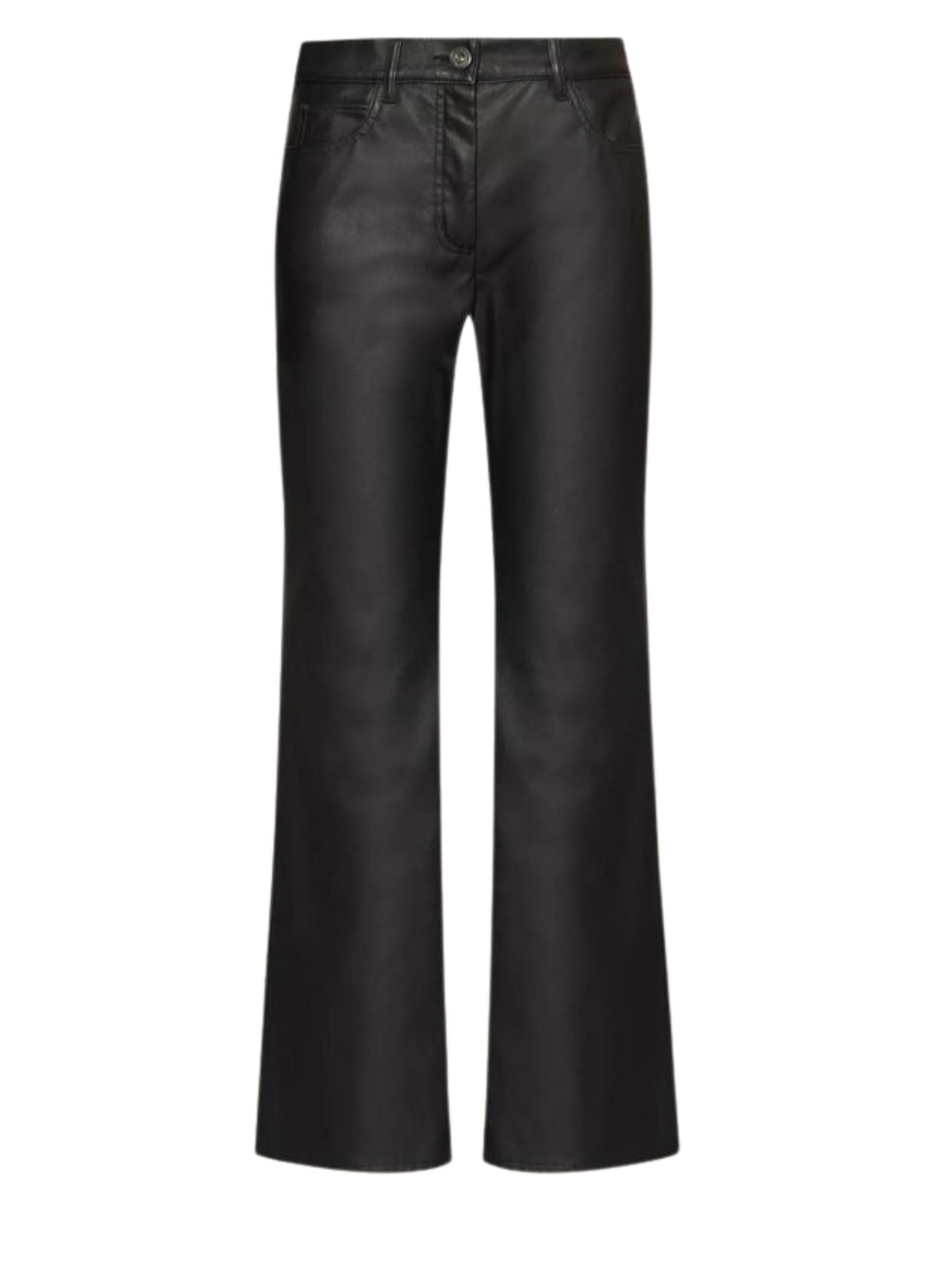 Black leather pants on a white background