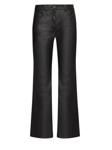 Black leather pants on a white background