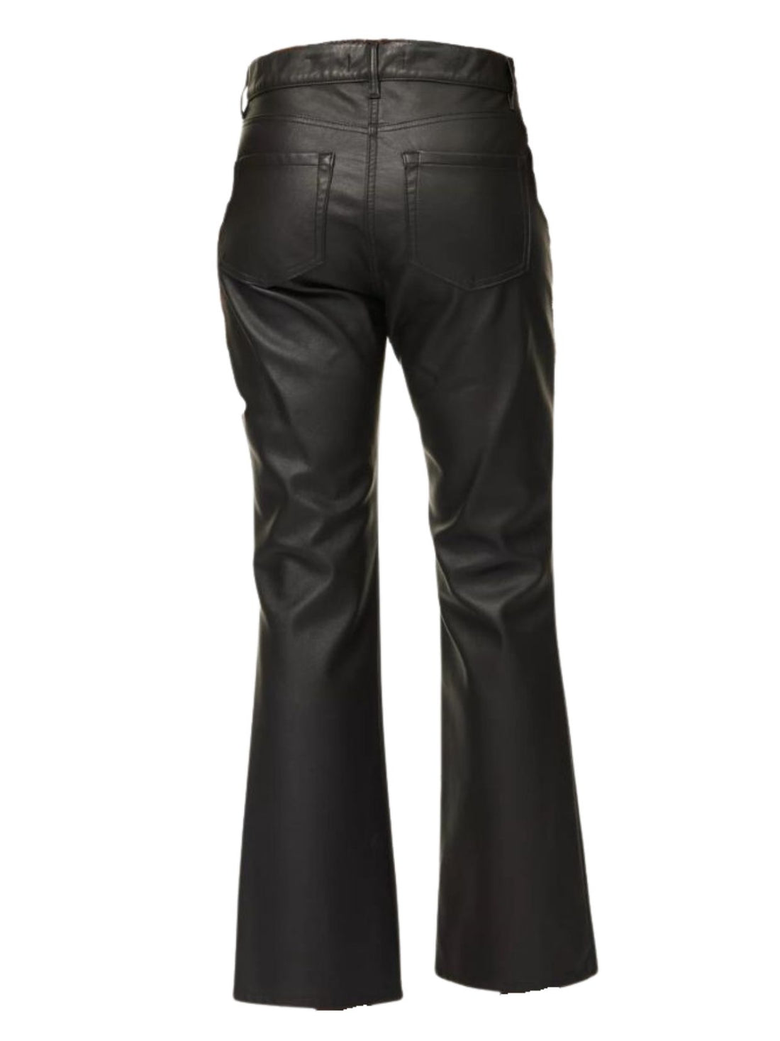 Black leather pants on a white background
