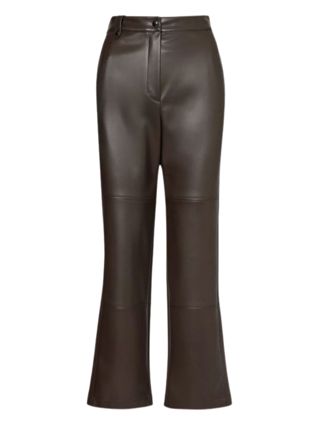 Brown leather pants on a white background