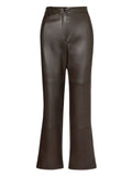 Brown leather pants on a white background