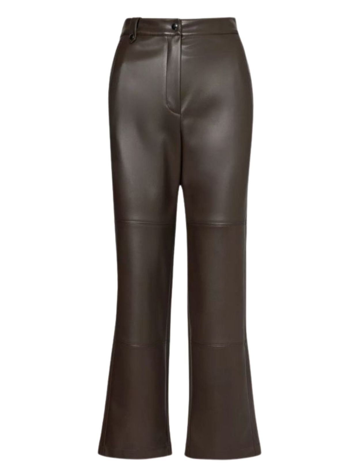 Brown leather pants on a white background