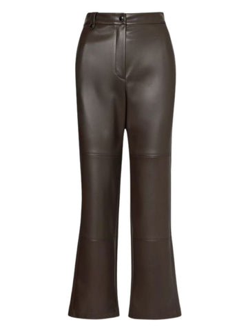 Brown leather pants on a white background