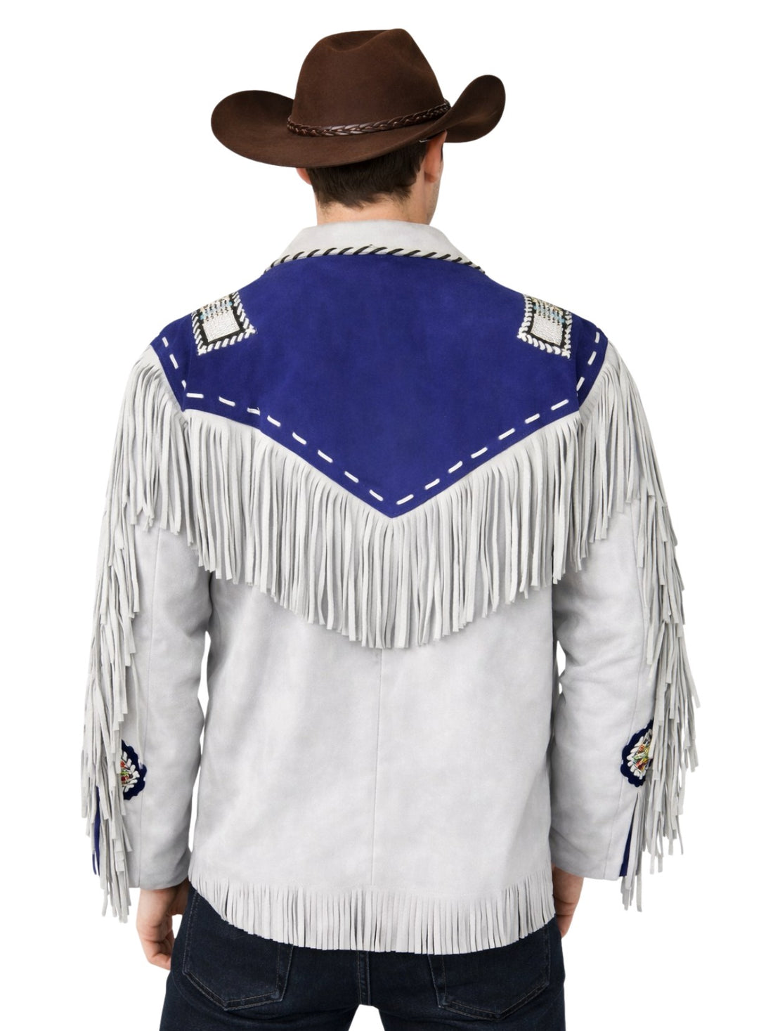 White & Blue Cowboy Jacket