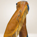 Men's Tooled Leather Fringe Chaps Other