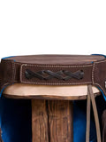 mens western chaps leather waist belt hand stitched detail