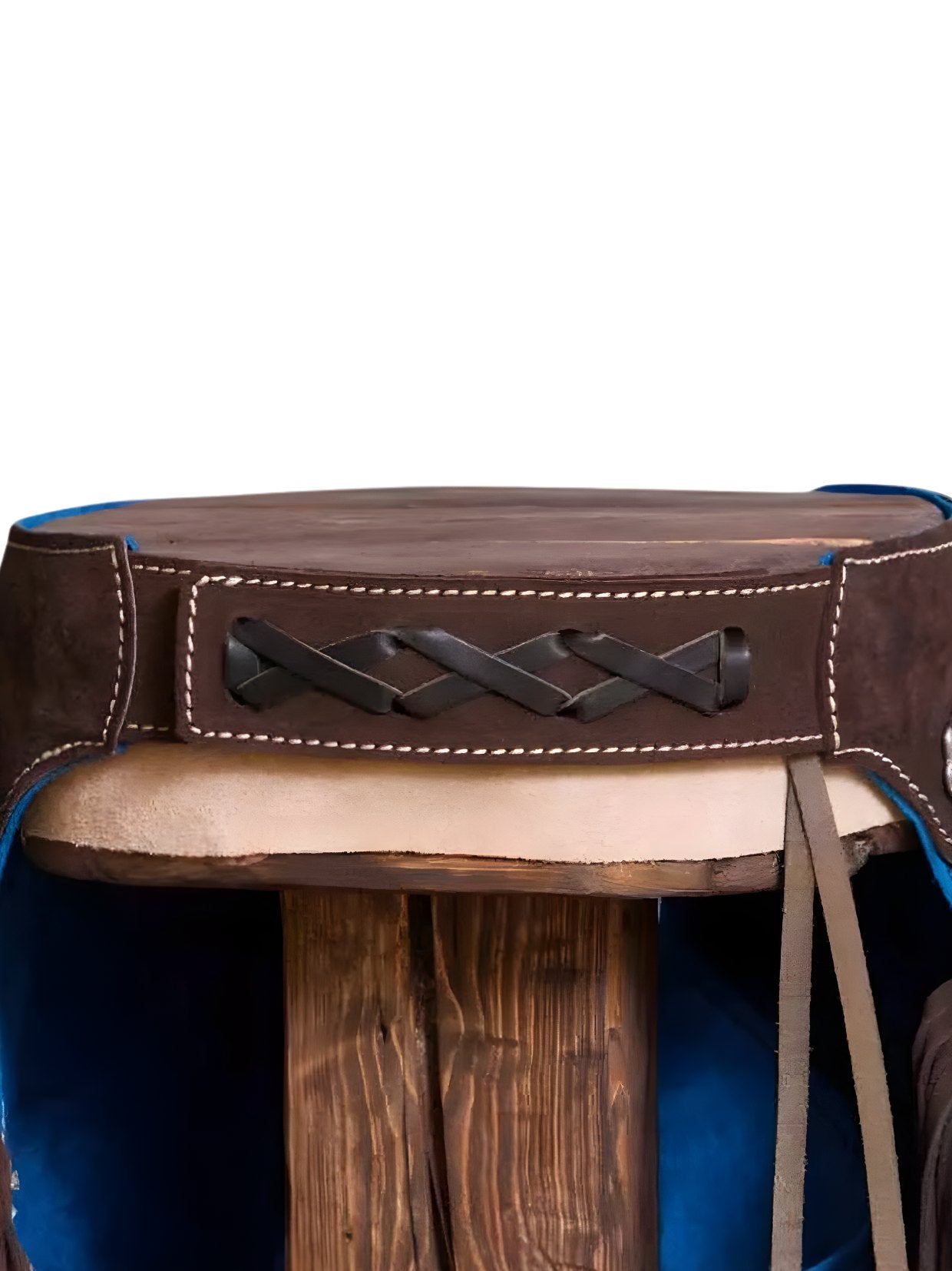 mens western chaps leather waist belt hand stitched detail