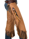 western leather chinks with fringe